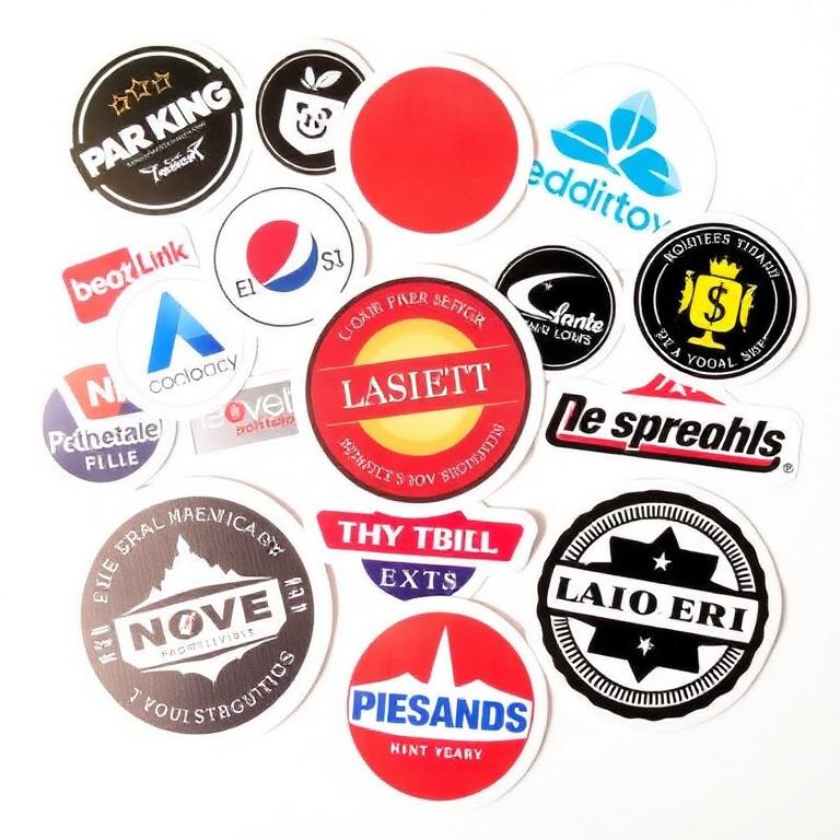 Klistremerker klare for egen logo eller eget motiv